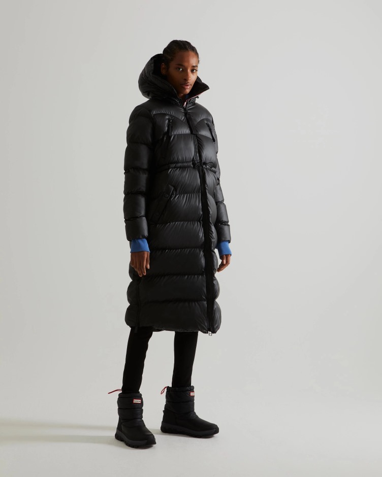 Casaco Longo Emborrachado Com Isolamento Emborrachado Para Caçador Preto