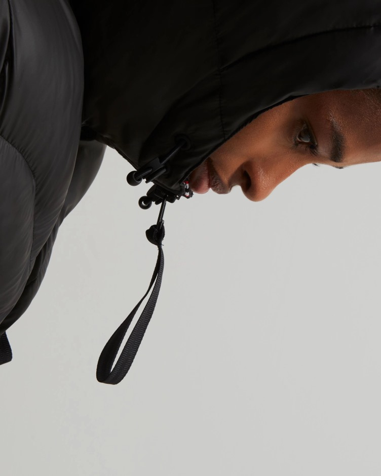 Jaqueta Puffer Emborrachada Com Isolamento Feminino Caçador Preto