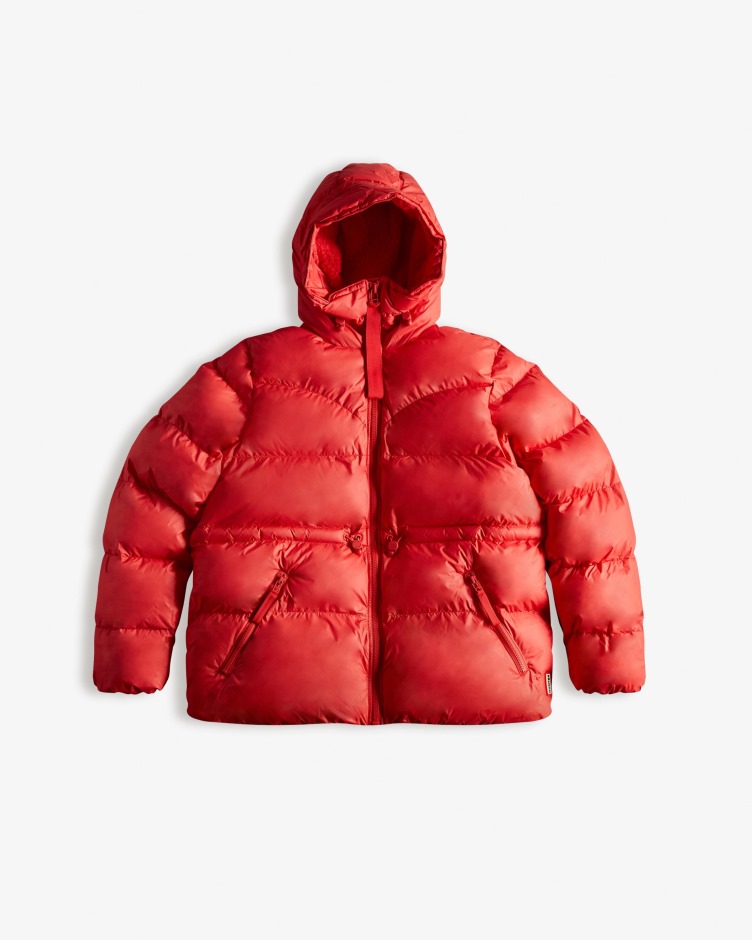 Jaqueta Puffer Feminina Emborrachada Com Isolamento Emborrachado Vermelho Chill
