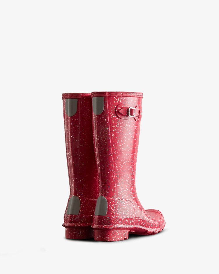 Hunter Big Kids (5-11 Anos) Botas De Chuva Com Glitter Gigante Thrift Rosa