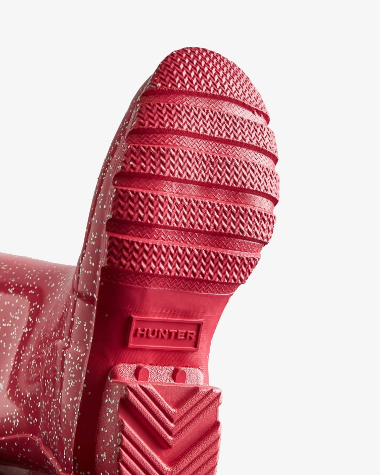 Hunter Big Kids (5-11 Anos) Botas De Chuva Com Glitter Gigante Thrift Rosa