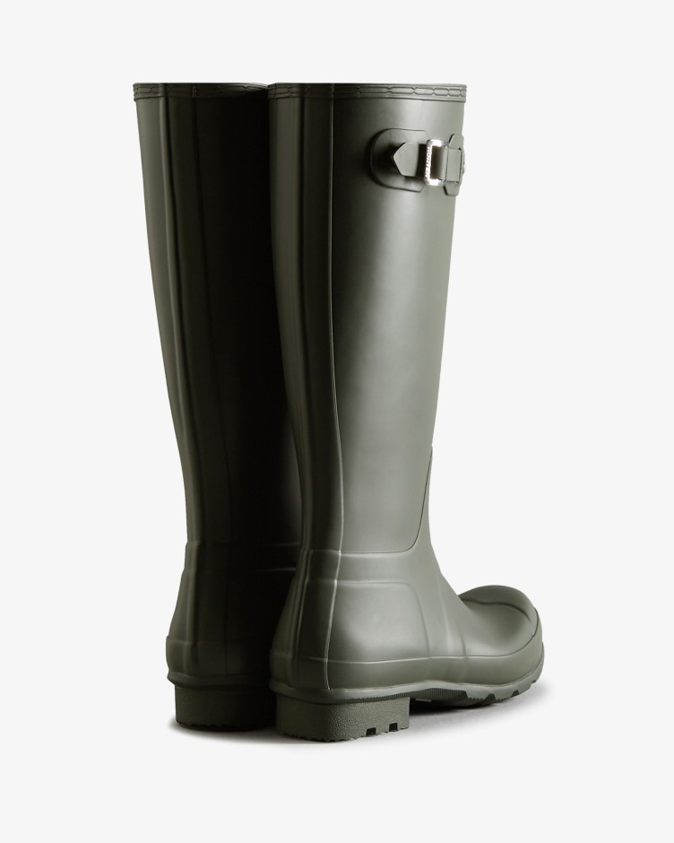 Botas De Chuva Altas Originais Dos Homens Hunter Azeitona Escura