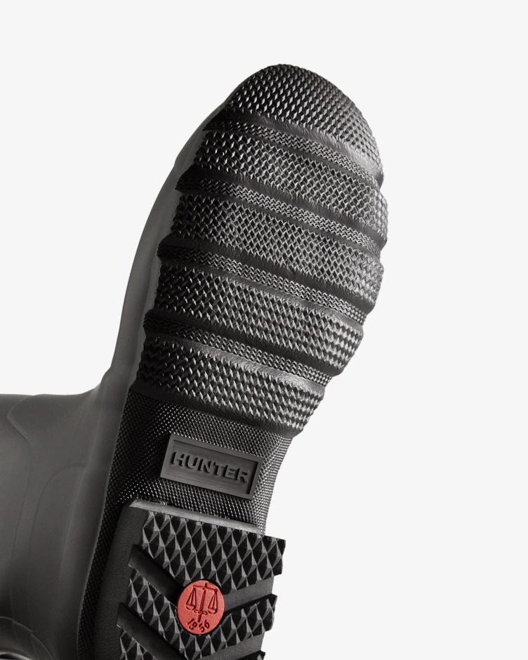 Botas De Chuva Ajustáveis ​​laterais Altas Masculinas Hunter Pretas