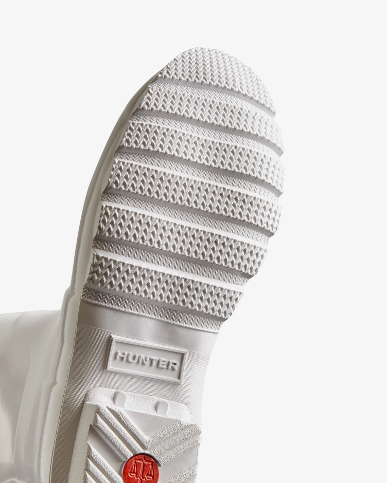 Botas De Chuva De Alto Brilho Originais Para Mulheres Caçadoras Brancas