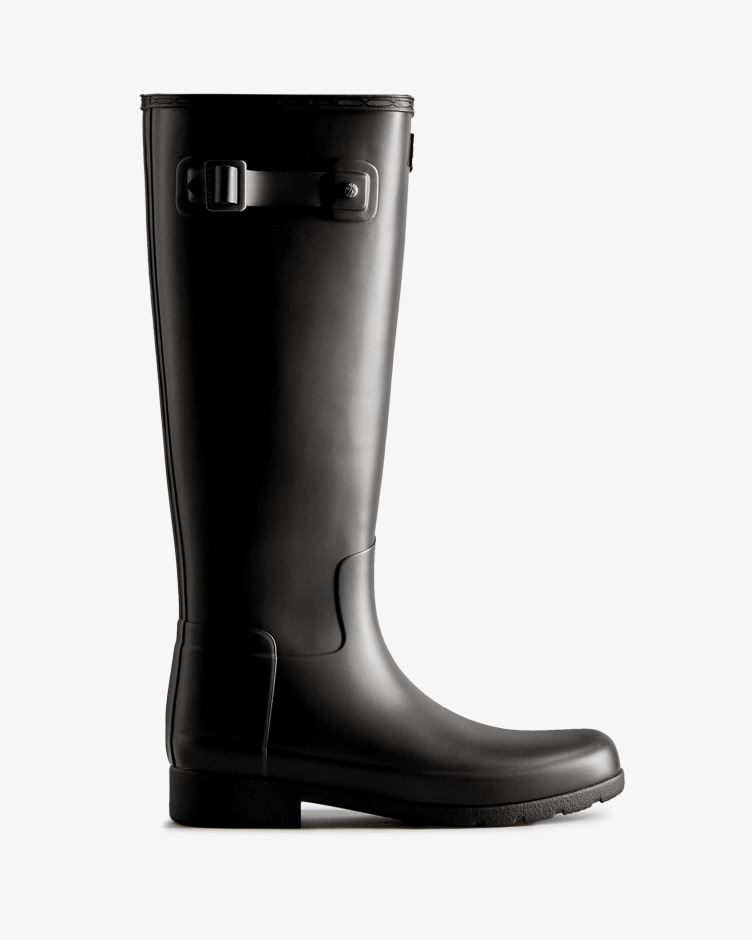 Botas De Chuva Altas Refinadas Para Mulheres Caçadoras Pretas