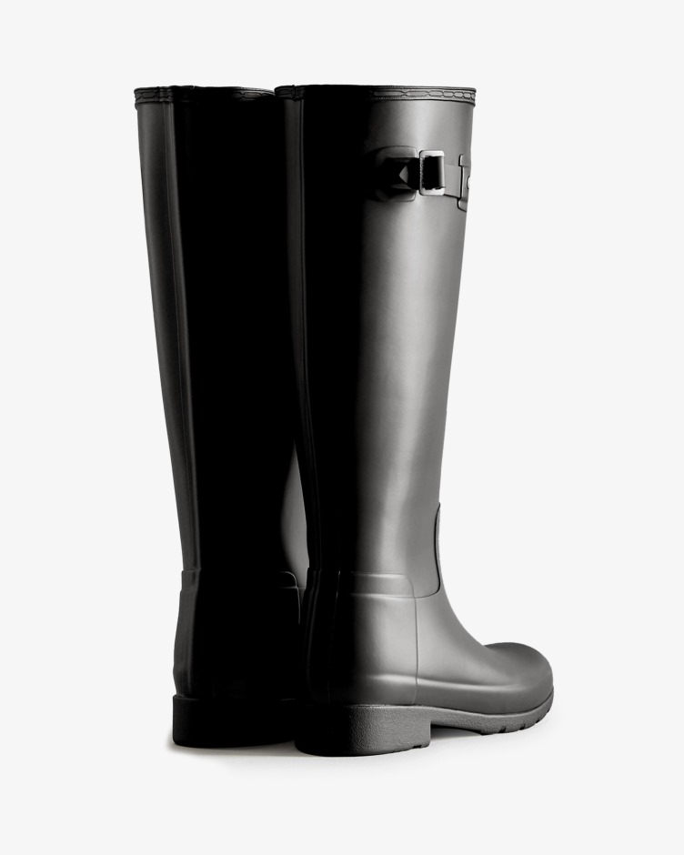 Botas De Chuva Altas Refinadas Para Mulheres Caçadoras Pretas