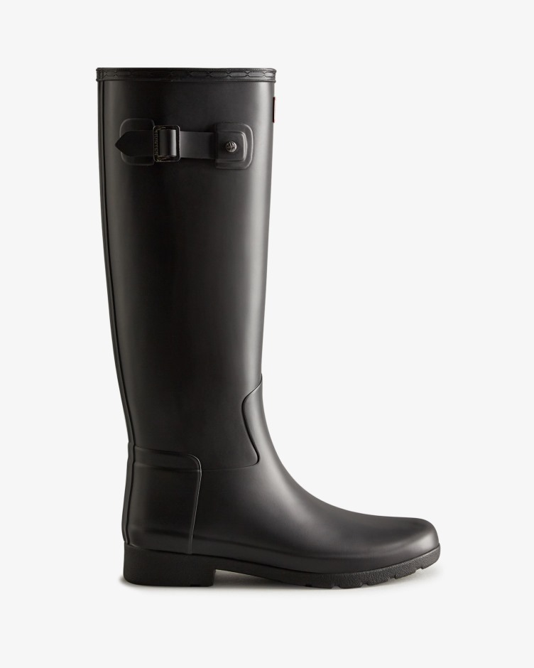 Botas De Chuva De Ajuste Fino E Refinado Para Mulheres Caçadores Pretas