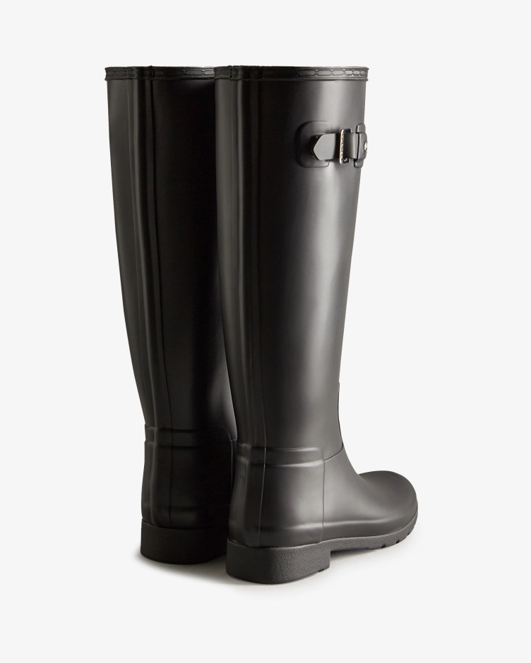Botas De Chuva De Ajuste Fino E Refinado Para Mulheres Caçadores Pretas