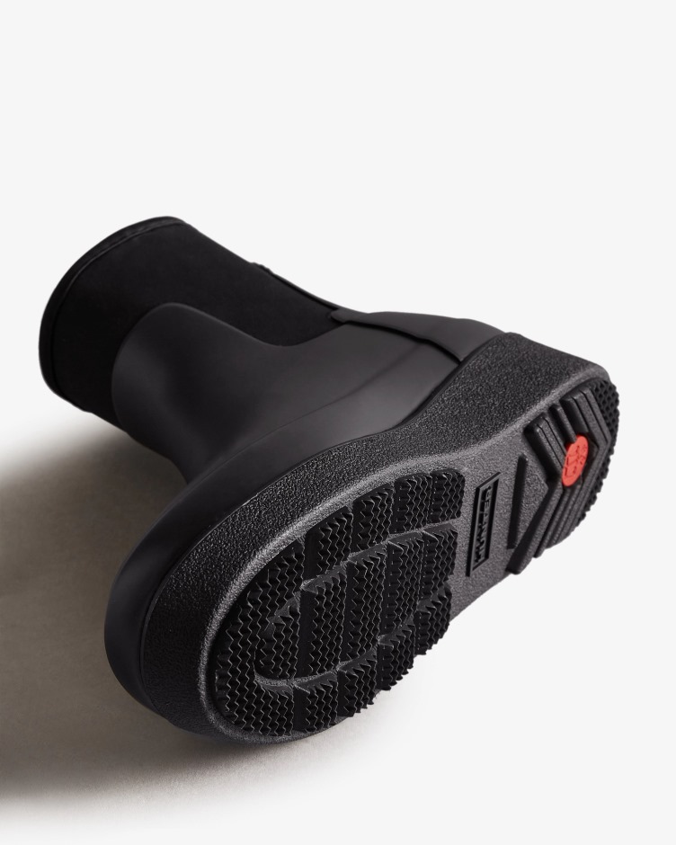 Botas Chelsea Pretas De Neoprene De Neoprene De Ajuste Fino Refinado Para Mulheres Caçadores