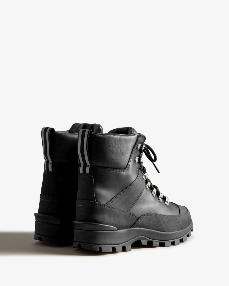 Botas De Comando De Couro Isoladas Para Caçadores Pretas