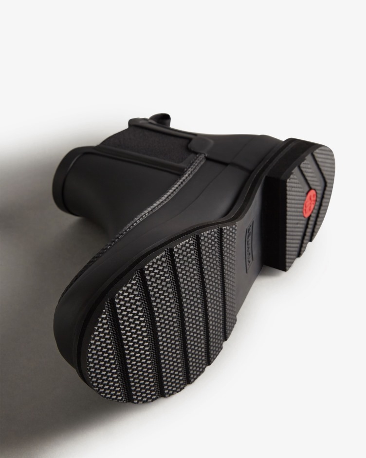 Botas Chelsea De Moc Toe Refinadas Para Homem Caçador Preto-preto