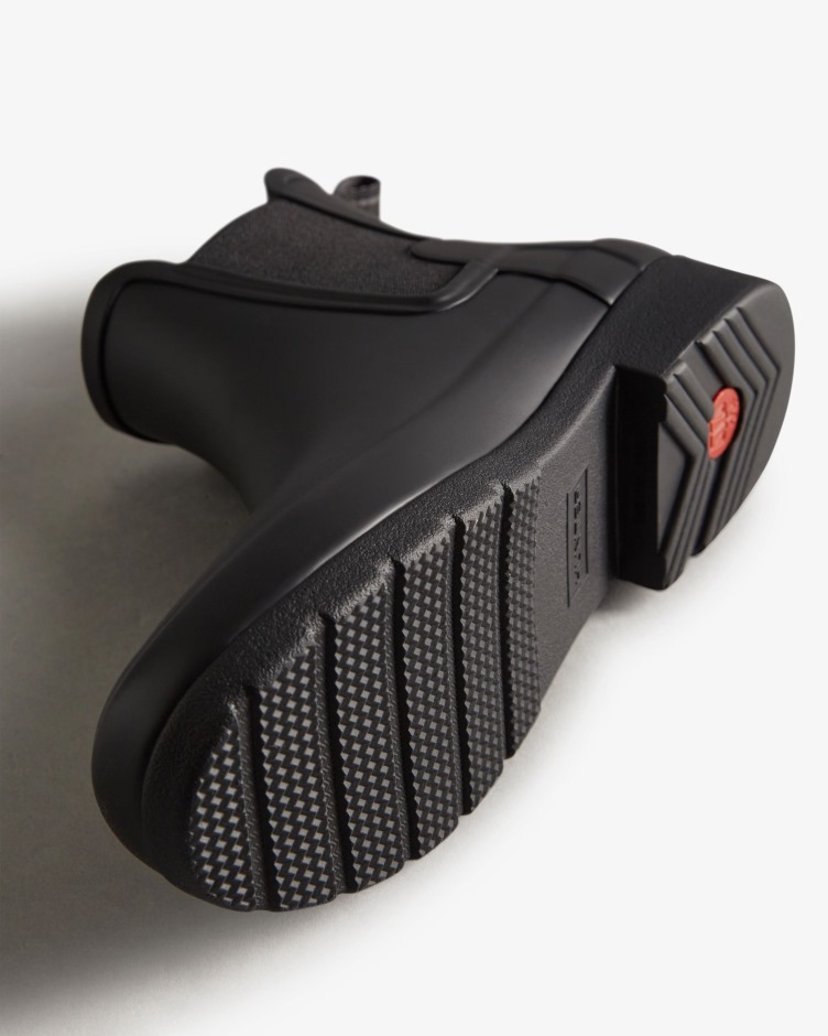 Botas Chelsea De Ajuste Fino E Refinadas Para Mulheres Hunter Pretas