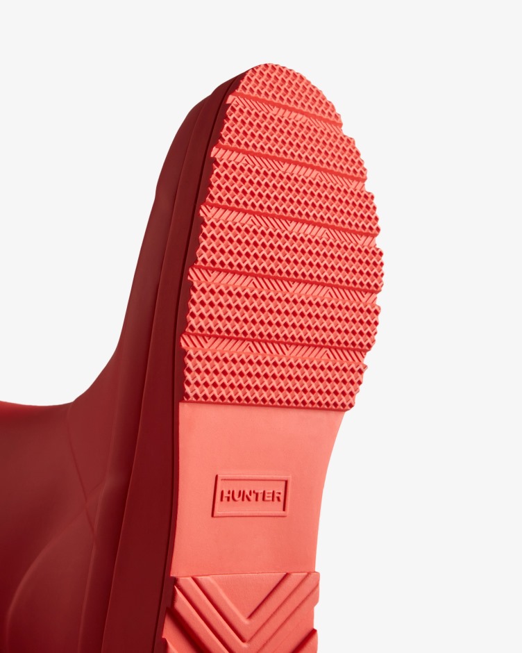Hunter Feminino Jogar Botas De Chuva Altas Logotipo Vermelho