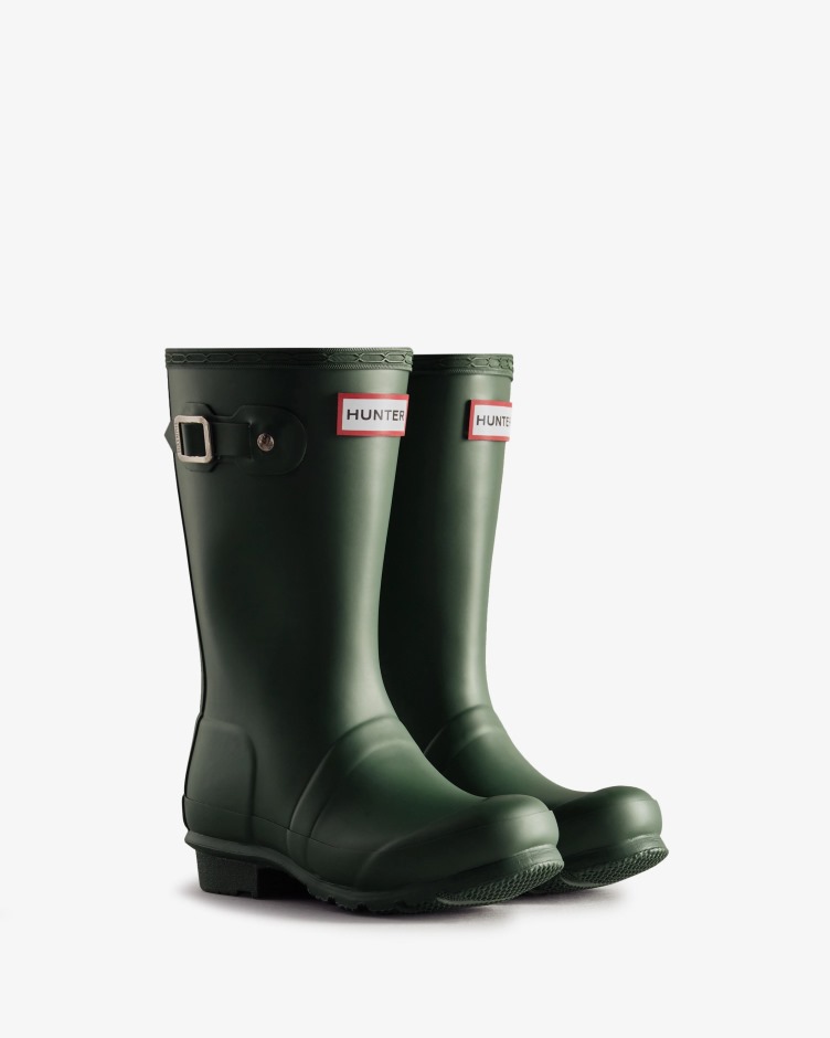 Hunter Original Para Crianças Grandes (5-11 Anos) Botas De Chuva Verde Caçador