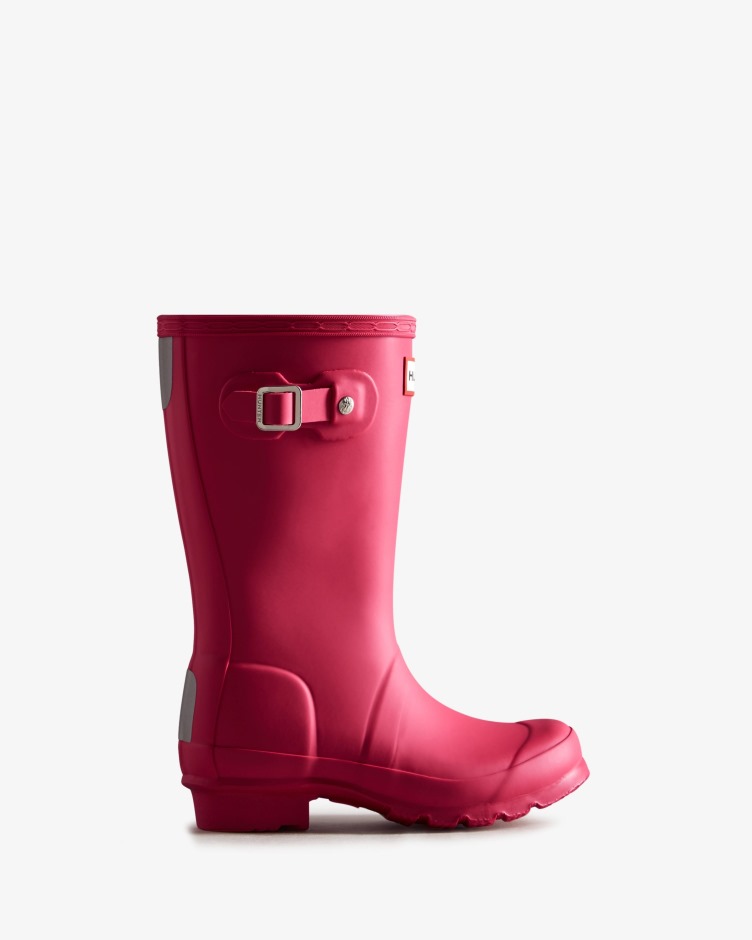 Hunter Original Big Kids (5-11 Anos) Botas De Chuva Rosa Brilhante