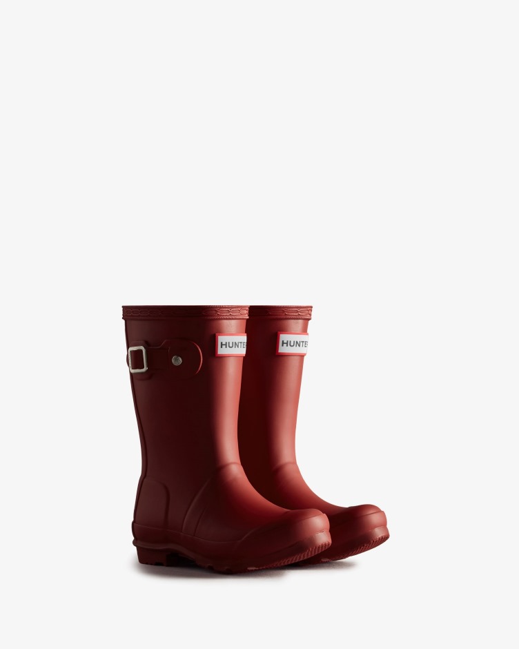 Hunter Original Para Crianças (2-6 Anos) Botas De Chuva Vermelho Militar