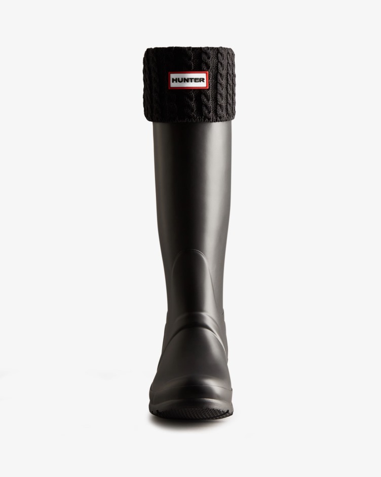 Hunter Reciclado Mini Cabo De Malha Manguito Meias Botas Altas