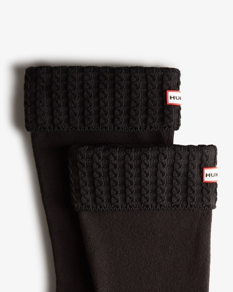 Hunter Reciclado Mini Cabo De Malha Manguito Meias Botas Altas