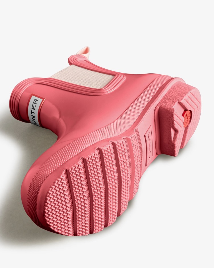 Botas Chelsea De Brilho Original Feminina Hunter Rosa Shiver-salt Pink