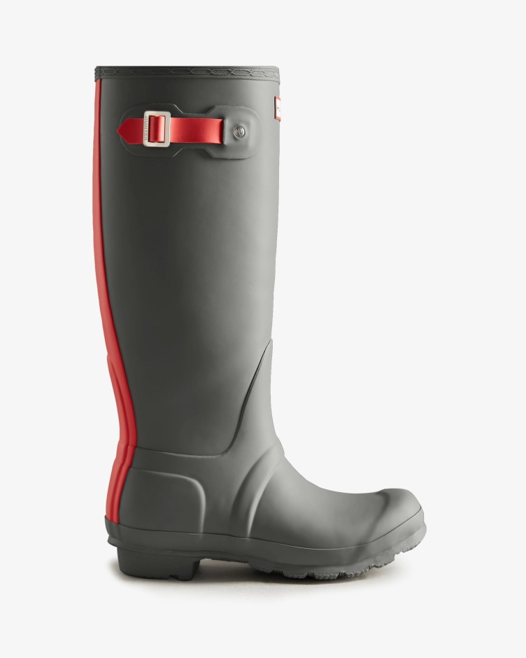 Botas De Chuva Com Isolamento Alto Para Mulheres Caçadores Tundra Cinza-vermelho Chill