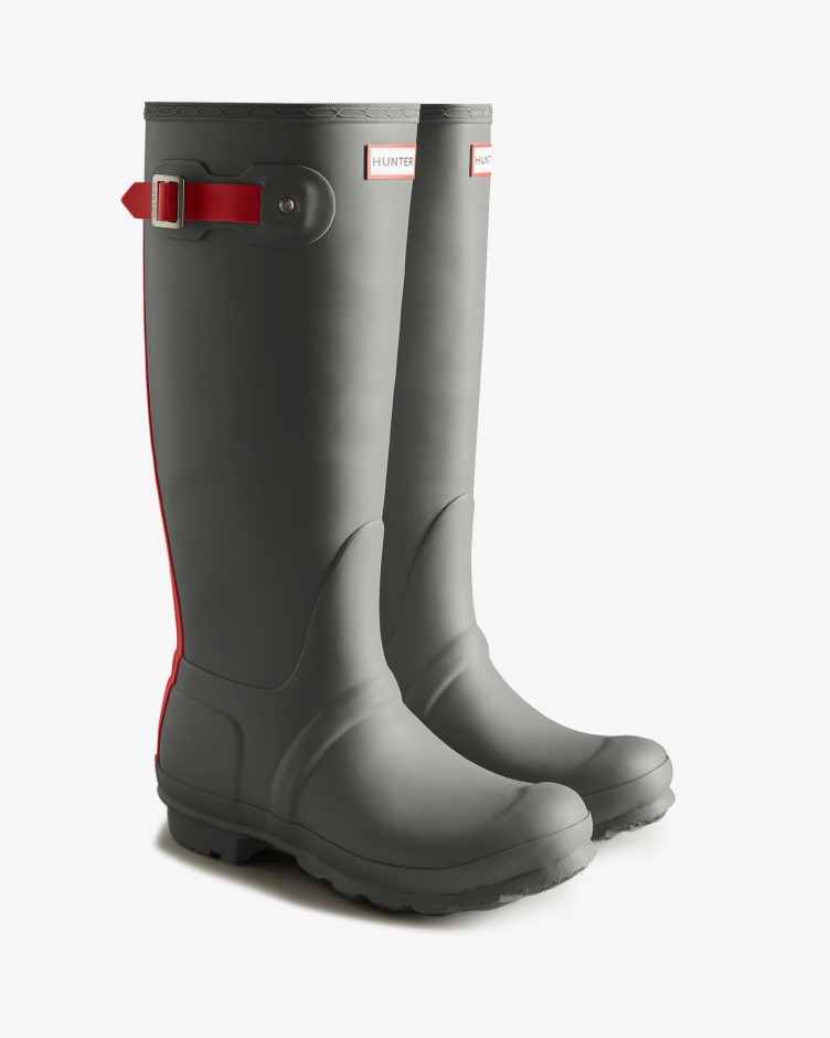 Botas De Chuva Com Isolamento Alto Para Mulheres Caçadores Tundra Cinza-vermelho Chill