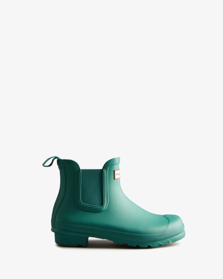 Botas Chelsea Originais Femininas Hunter Teal Thaw