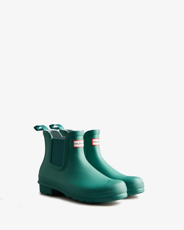 Botas Chelsea Originais Femininas Hunter Teal Thaw