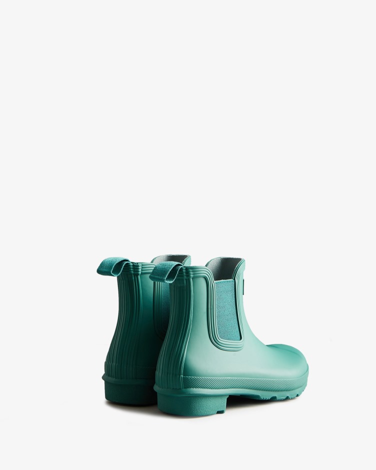 Botas Chelsea Originais Femininas Hunter Teal Thaw
