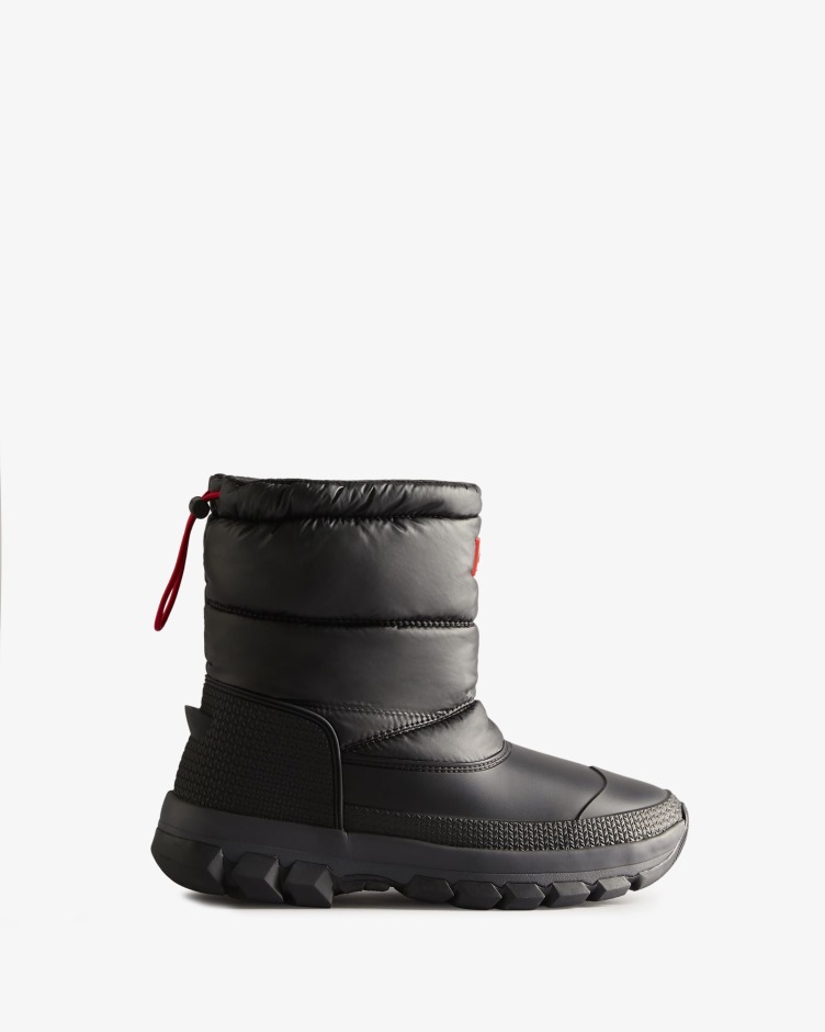 Botas De Neve Curtas Femininas Hunter Isoladas Pretas