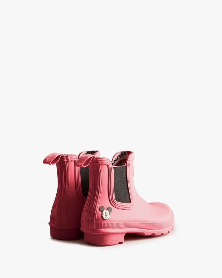 Botas Femininas Hunter Disney Chelsea Rosa Shiver