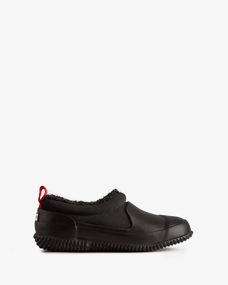 Hunter Big Kids (5-10 Anos) Sapato De Shearling Vegan Com Isolamento Preto