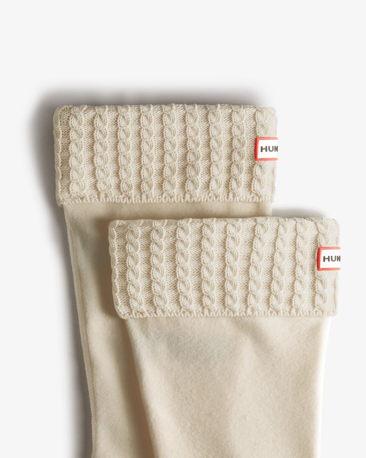 Meias De Bota De Caçador Alto Com Punho De Malha Com Mini Cabo Reciclado