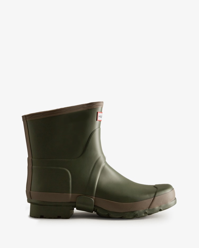 Hunter Jardineiro Botas De Chuva Curtas Verde-oliva Escura