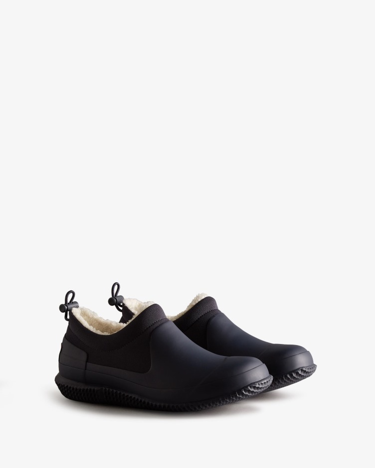 Hunter Sapato De Shearling Vegan Isolado Para Mulher Caçador Marinha