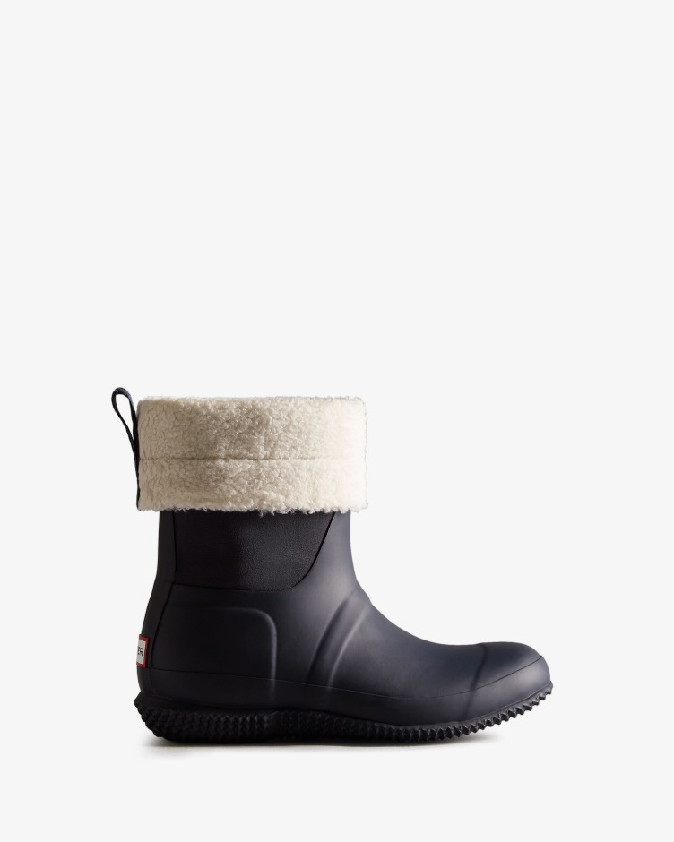 Botas De Shearling Veganas Com Isolamento Térmico Para Mulheres Hunter Hunter Navy