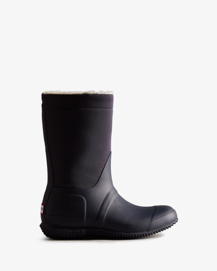 Botas De Shearling Veganas Com Isolamento Térmico Para Mulheres Hunter Hunter Navy