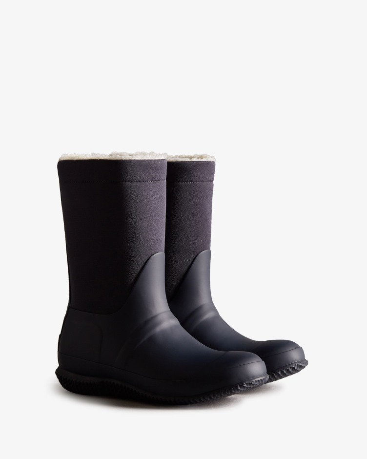 Botas De Shearling Veganas Com Isolamento Térmico Para Mulheres Hunter Hunter Navy