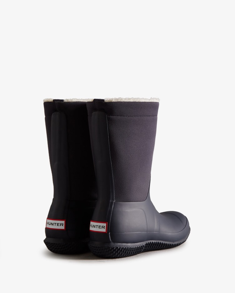 Botas De Shearling Veganas Com Isolamento Térmico Para Mulheres Hunter Hunter Navy
