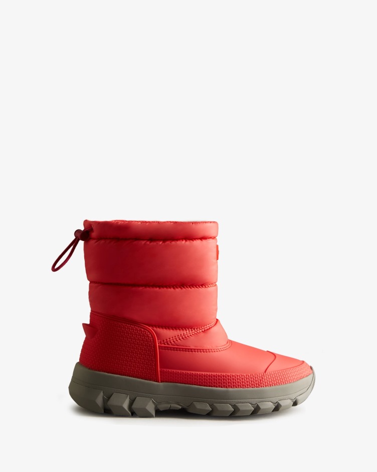 Botas De Neve Curtas Femininas Hunter Com Isolamento Red Chill