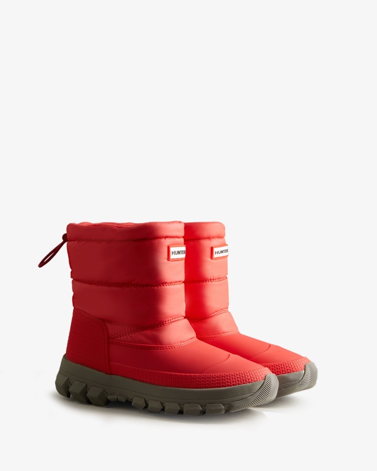 Botas De Neve Curtas Femininas Hunter Com Isolamento Red Chill
