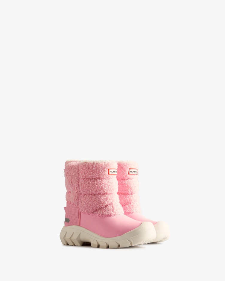 Hunter Crianças Pequenas (18 Meses-6 Anos) Botas De Neve Vegan Com Isolamento De Shearling Blush Rosa Degelo