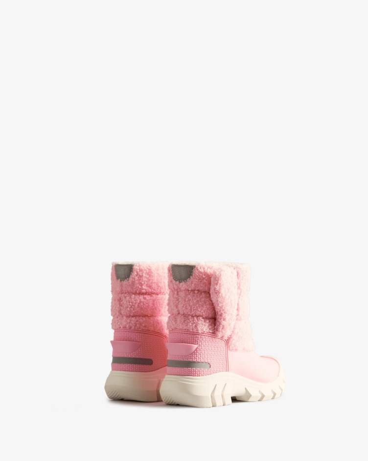 Hunter Crianças Pequenas (18 Meses-6 Anos) Botas De Neve Vegan Com Isolamento De Shearling Blush Rosa Degelo