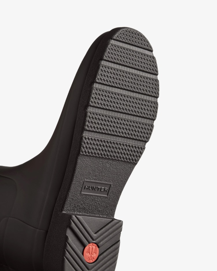 Botas De Chuva Femininas Hunter Refinadas Slim Fit Manguito Alto Preto