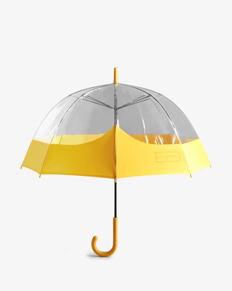 Caçador Bigode Bolha Guarda-chuva Amarelo