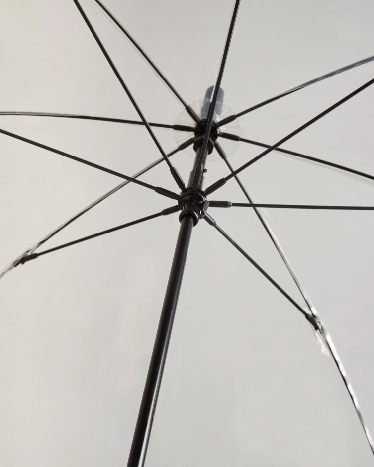 Caçador Bigode Bolha Guarda-chuva Preto