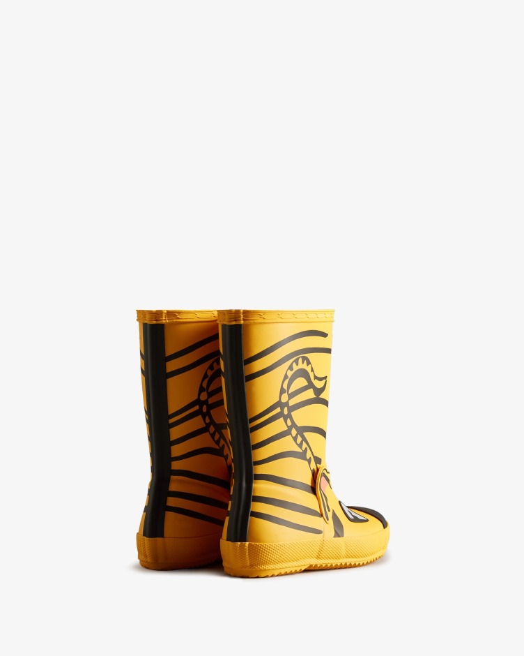 Hunter Kids First (18 Meses-8 Anos) Botas De Chuva De Tigre De Ano Novo Lunar Amarelo