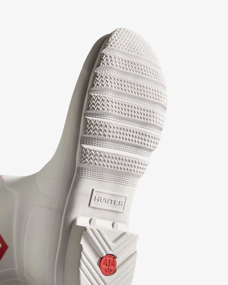 Hunter Feminino Ano Novo Lunar Grande Logotipo Do Tigre Botas De Chuva Altas Spurrey Branco