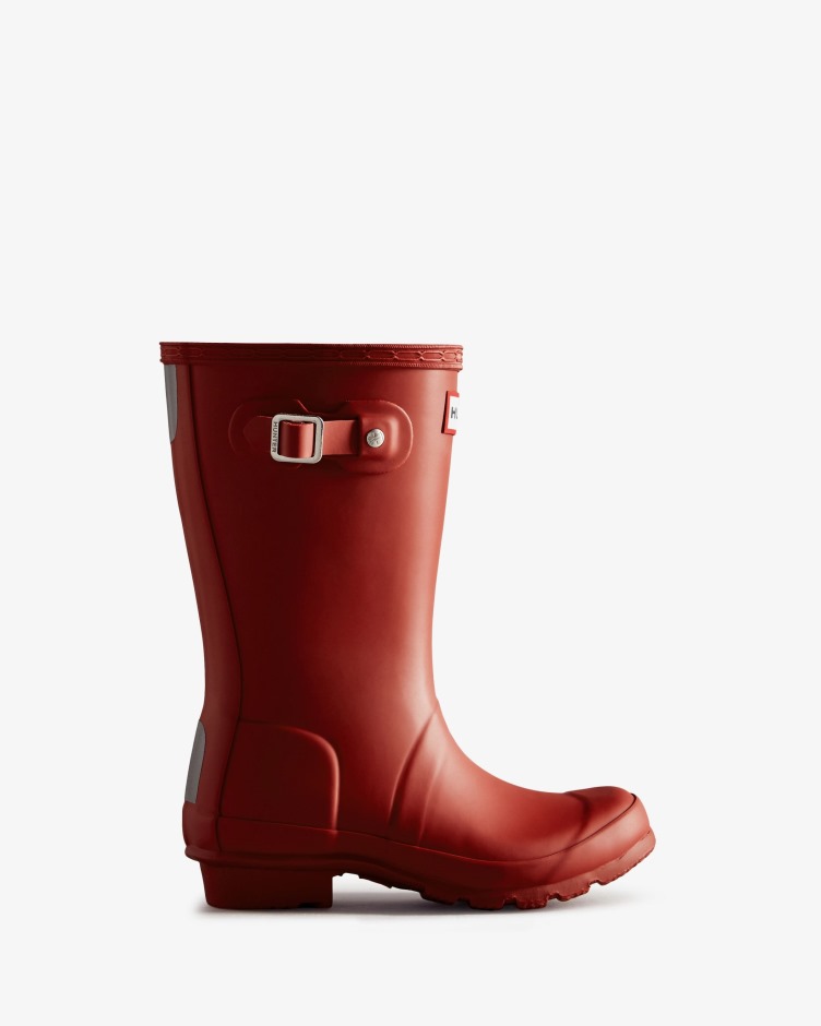Hunter Original Big Kids (5-11 Anos) Botas De Chuva Vermelho Militar