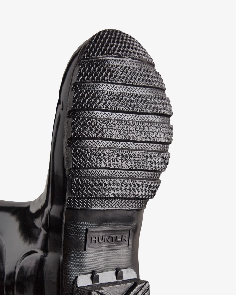 Botas De Chuva De Alto Brilho Originais De Mulher Hunter Pretas