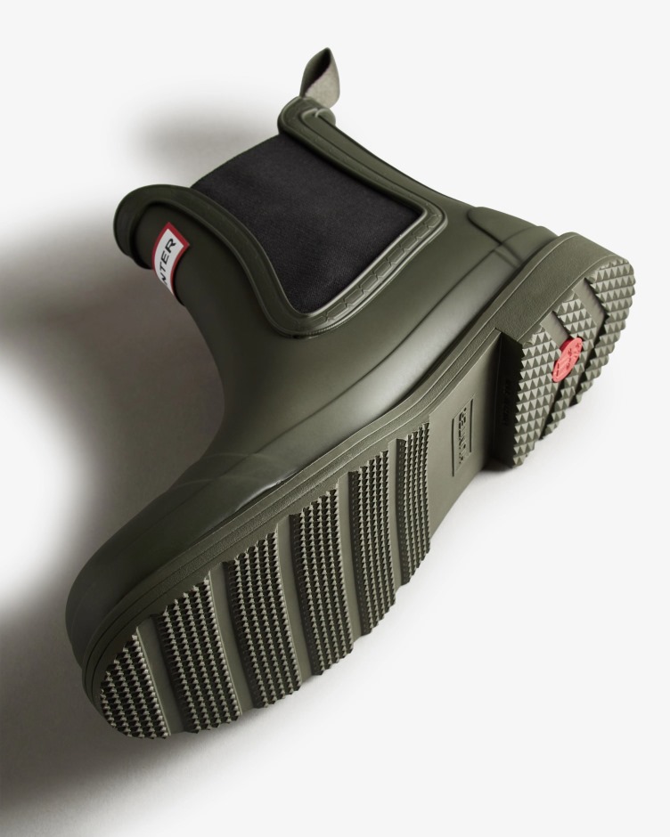 Botas De Comando Chelsea Para Homem Caçadores Azeitona Escura